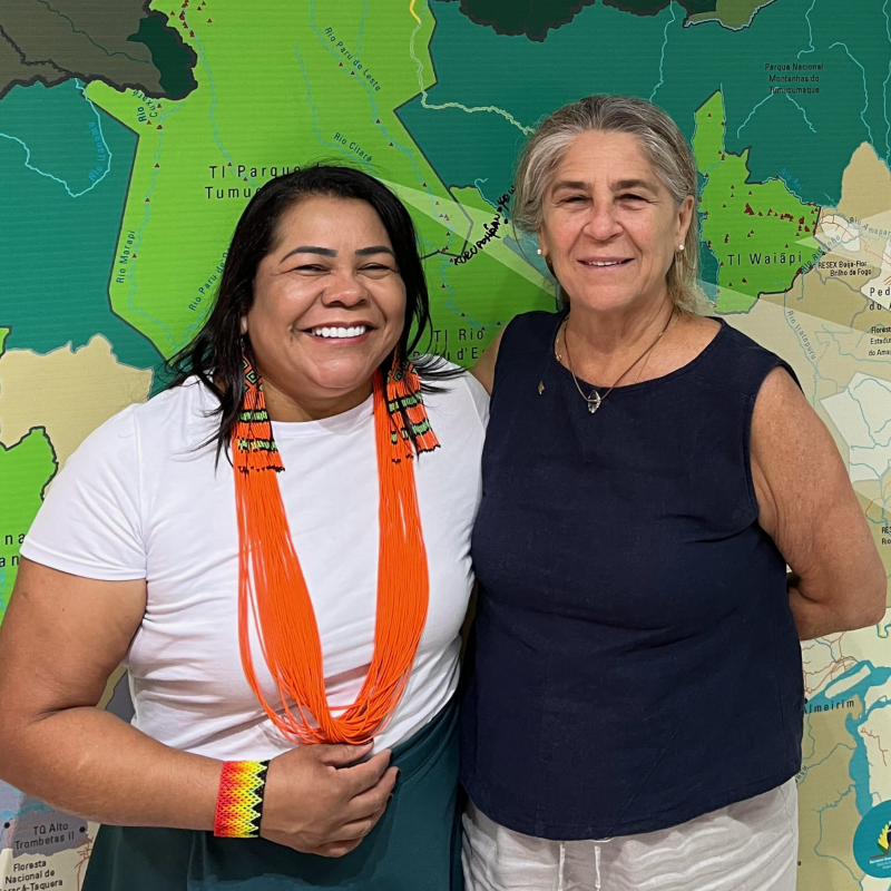 Simone Karipuna (Dsei Amapá) e Marcia Chame (PIBSS Fiocruz)